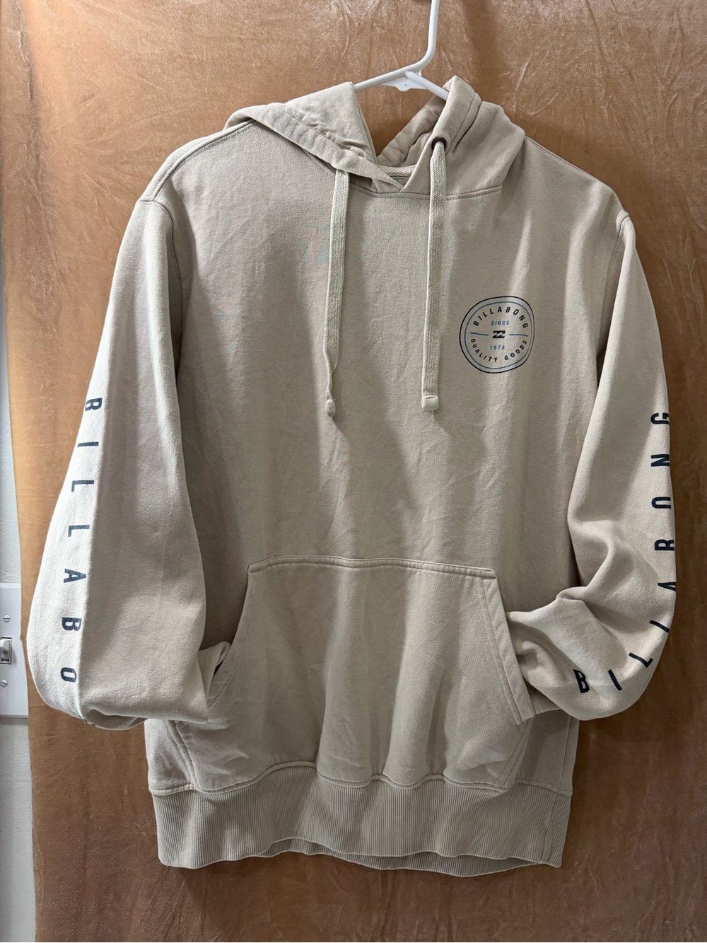 Billabong Men's Beige Logo Hoodie